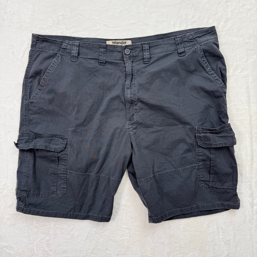 Wrangler Cargo Shorts Mens 44 Charcoal Grey Authentics Ripstop‎ Stretch